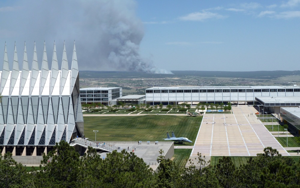 2013. The Black Forest Fire burns several miles east of the U.S. Air Force Academy in Colorado Springs, Colo. (11 June).jpg